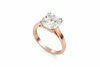 Nhẫn Vàng Hồng Đá quý tự nhiên Colorless Cushion Topaz Ring 14K Rose Gold by AME Jewellery