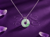 Dây chuyền bạc Cẩm thạch thiên nhiên Miến Điện - AME Jewellery