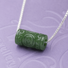 Dây chuyền Bạc cao cấp Lu Thống Ngọc Bích thiên nhiên Nephrite - AME Jewellery