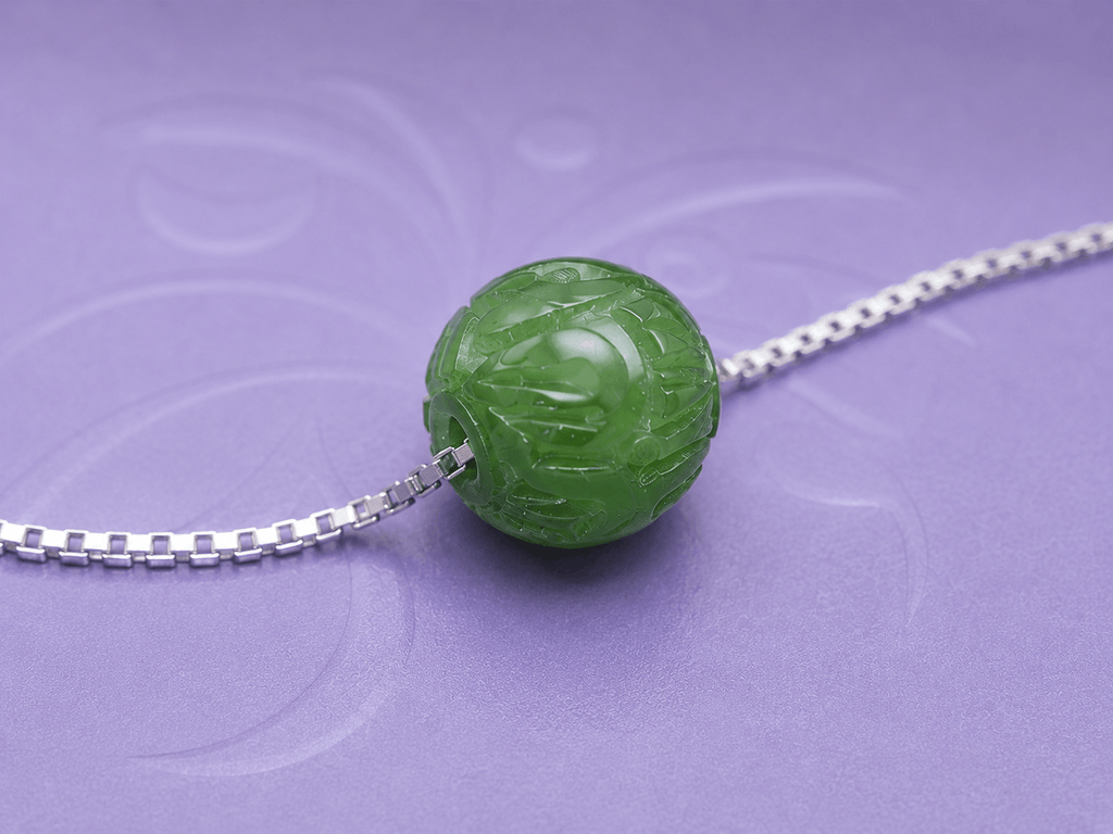 Dây chuyền Bạc cao cấp Ngọc Bích Nephrite - AME Jewellery