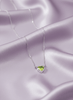 Dây chuyền Đá quý thiên nhiên Heart-cut Peridot Solitaire Bezel Chain Necklace in Sterling Silver by AME Jewellery