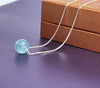 Dây chuyền Đá quý tự nhiên Aquamarine Bead - AME Jewellery