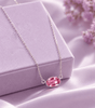 Dây chuyền Đá quý tự nhiên oval Pink Topaz của AME Jewellery.