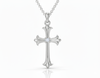 Mặt dây chuyền Thánh Giá Vàng trắng Kim Cương - Diamond Gothic Cross Pendant in 14K White Gold by AME Jewellery
