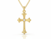 Mặt dây chuyền Thánh Giá Vàng Kim Cương - Diamond Gothic Cross Pendant in 14K Yellow Gold by AME Jewellery