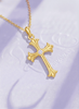 Mặt dây chuyền Thánh Giá Vàng Kim Cương - Diamond Gothic Cross Pendant in 14K Yellow Gold by AME Jewellery