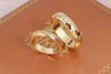 Nhẫn cưới Kim cương | Diamond Hand-Carved Wedding Rings 18K Yellow Gold | AME Jewellery