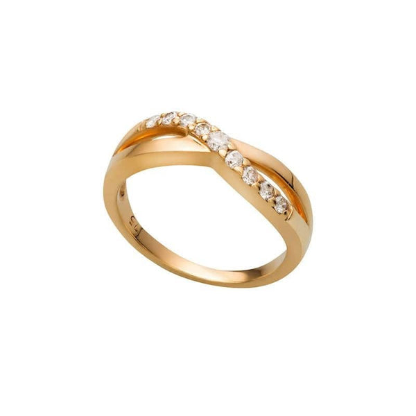 Nhẫn Vàng Kim cương thiên nhiên Diamond Infinity Ring in 18K Yellow Gold by AME Jewellery