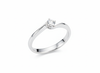 Nhẫn Kim cương thiên nhiên Natural Diamond Solitaire Twist Ring in 14K White Gold by AME Jewellery