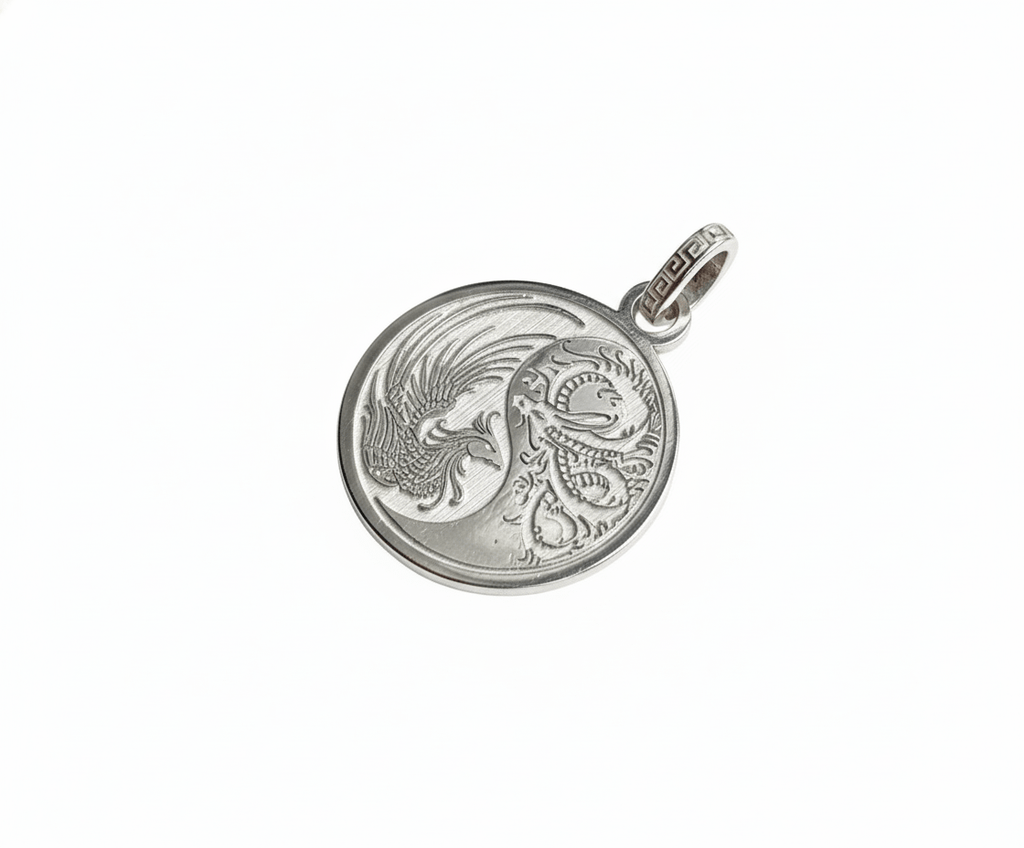 Mặt dây chuyền Rồng Phượng | Dragon and Phoenix Pendant in Sterling Silver by AME Jewellery