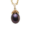 Mặt dây chuyền Vàng 14K Ngọc trai Eggplant Pear Freshwater Pearl Gold Pendant Necklace by AME Jewellery