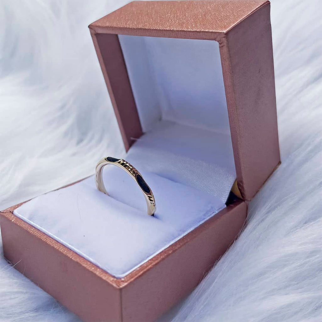 Engraved Ring in 14K Yellow Gold - AME Jewellery