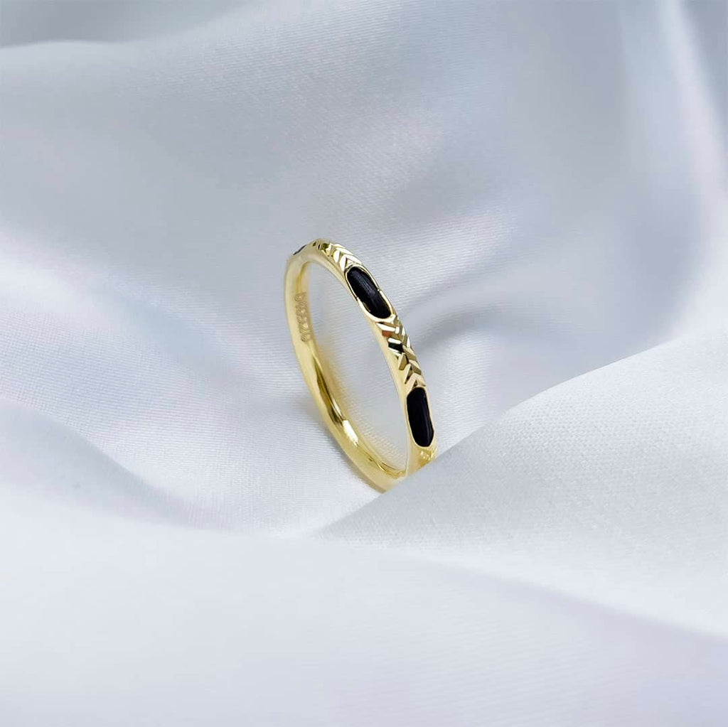 Engraved Ring in 14K Yellow Gold - AME Jewellery