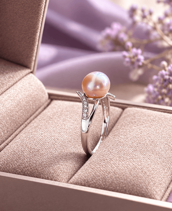 Freshwater lavender pearl ring - AME Jewellery