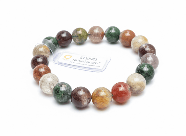 Chuỗi vòng tay đá quý thạch anh ưu linh tự nhiên đa sắc Natural Garden Quartz Bead Bracelet from AME Jewellery