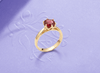 Nhẫn Vàng Đá quý thiên nhiên Garnet 6-prong Ring in 14-karat Yellow Gold by AME Jewellery