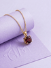 Natural Garnet Pendant in 14K Yellow Gold - AME Jewellery