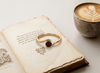 Bague en grenat rouge de en or jaune 14K - AME Jewellery