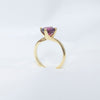Nhẫn nữ Vàng Đá quý tự nhiên Garnet Twist Solitaire Ring in 14K Yellow Gold | AME Jewellery