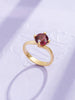Nhẫn nữ Vàng Đá quý tự nhiên Garnet Twist Solitaire Ring in 14K Yellow Gold by AME Jewellery