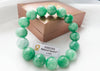 Chuỗi tay Đá quý thiên nhiên Thạch Anh Xanh lục | Green Quartz Beads Bracelet | AME Jewellery