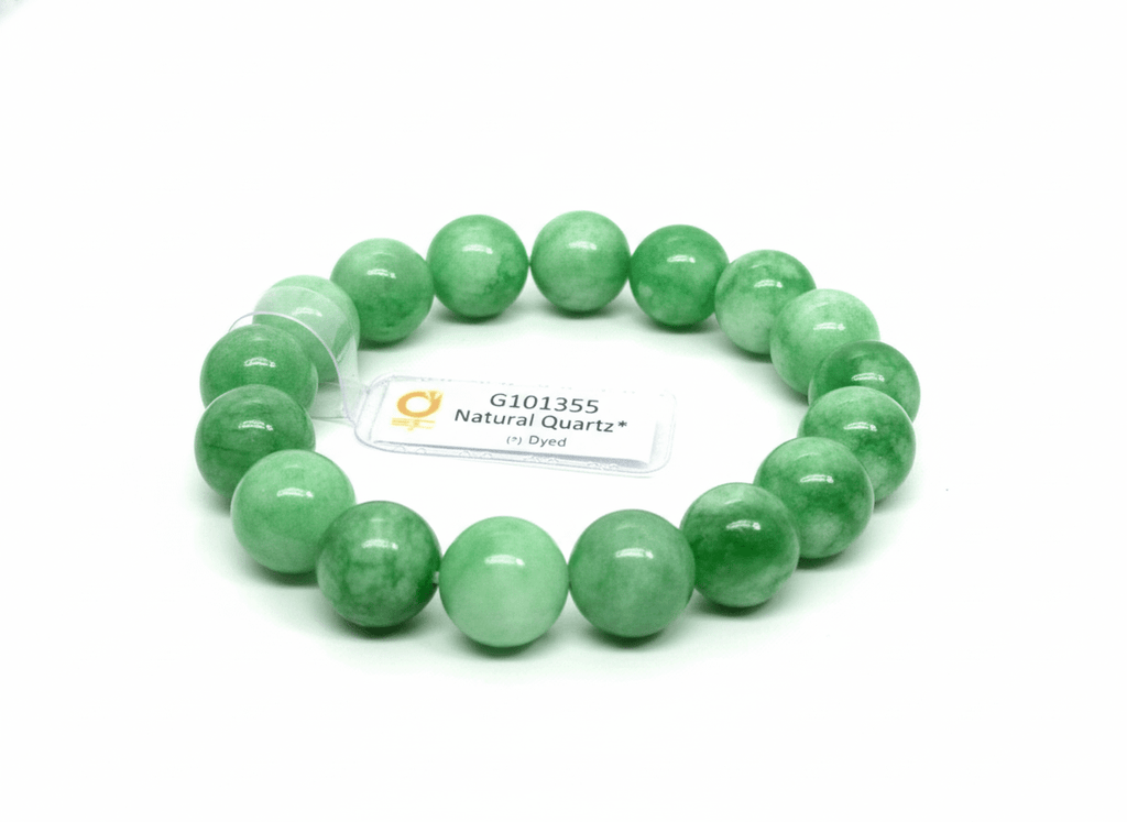 Chuỗi tay Đá quý thiên nhiên Thạch Anh Xanh lục | Green Quartz Beads Bracelet | AME Jewellery