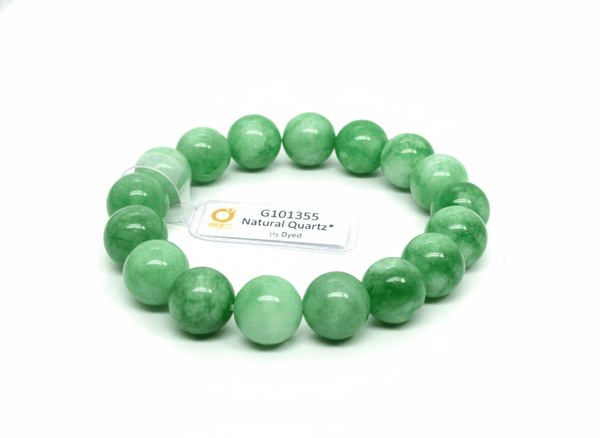 Chuỗi tay Đá quý thiên nhiên Thạch Anh Xanh lục | Green Quartz Beads Bracelet | AME Jewellery