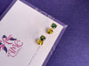 Bông tai Vàng Đá quý thiên nhiên Green Sapphire Earrings in 14K Yellow Gold by AME Jewellery