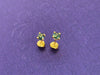 Bông tai Vàng Đá quý thiên nhiên Green Sapphire Earrings in 14K Yellow Gold by AME Jewellery