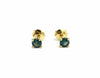 Bông tai Vàng Đá quý thiên nhiên Green Sapphire Earrings in 14K Yellow Gold by AME Jewellery