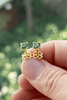 Natural Green Sapphire with the 4-Prong Earrings in 14K Yellow Gold - AME Jewellery