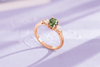 Natural Oval Yellowish Dark Green Sapphire Ring in 14-karat Rose Gold by AME Jewellery