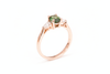 Natural Oval Yellowish Dark Green Sapphire Ring in 14-karat Rose Gold by AME Jewellery