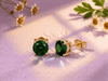 Bông tai Vàng 14K Đá quý tự nhiên Green Tourmaline - AME Jewellery