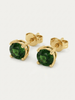 Bông tai vàng đá quý tự nhiên Natural Green Tourmaline Earrings in 14K Yellow Gold by AME Jewellery