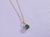 Mặt dây chuyền Vàng Đá quý tự nhiên Natural Green Tourmaline Pendant Necklace in 14K Yellow Gold by AME Jewellery 