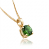 Mặt dây vàng đá quý tự nhiên Natural Green Tourmaline Pendant Necklace in 14K Yellow Gold by AME Jewellery