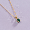 Mặt dây vàng đá quý tự nhiên Natural Green Tourmaline Pendant Necklace in 14K Yellow Gold by AME Jewellery