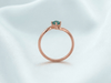Nhẫn Vàng hồng Đá quý tự nhiên Natural Green Tourmaline Solitaire Twist Ring in 14K Rose Gold by AME Jewellery