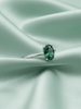 Nhẫn Vàng trắng Đá quý tự nhiên Natural Oval-Cut Green Tourmaline Ring in 10K White Gold by AME Jewellery