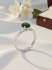 Nhẫn Vàng trắng Đá quý tự nhiên Natural Oval-Cut Green Tourmaline Ring in 10K White Gold by AME Jewellery