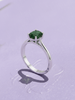 Nhẫn Vàng trắng Đá quý tự nhiên Natural Oval-Cut Green Tourmaline Ring in 10K White Gold by AME Jewellery