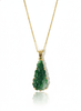 Mặt dây Phật Bà Quan Âm Cẩm thạch thiên nhiên | Guanyin Buddha Jadeite Jade Pendant Necklace in 14K Yellow Gold by AME Jewellery