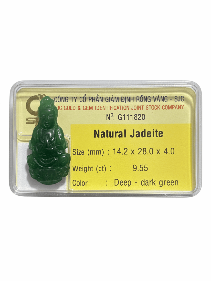 Phật Bà Quan Âm Cẩm Thạch Miến Điện | Burmese Jadeite Jade Guanyin Buddha from AME Jewellery