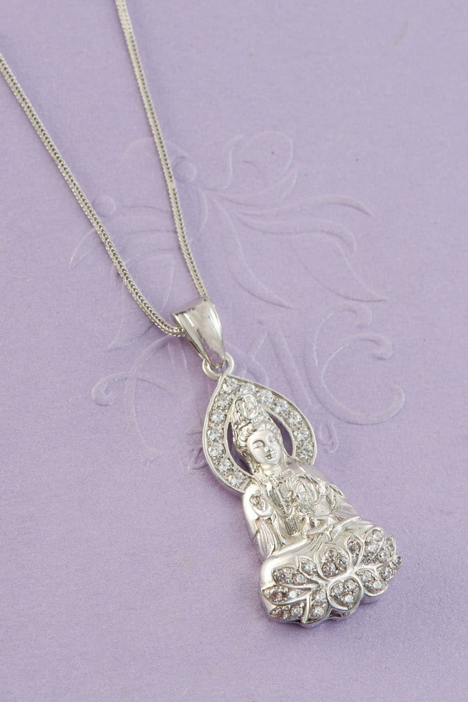 Mặt dây chuyền Phật Bà Quan Âm | Guanyin Buddha Pendant Necklace in Sterling Silver by AME Jewellery