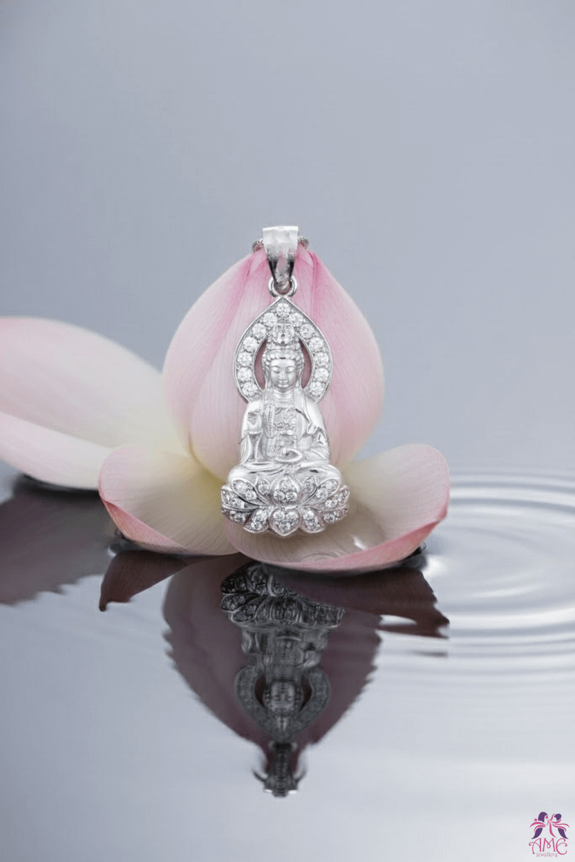 Bling Jewelry Mediazione Celestiale Con Collana Pendente Buddha Eptagramma Stella Polare Fatata Per Donne Adolescenti Per Yogi in Argento Sterling .925 Bling Jewelry Mediazione Celestiale Con Collana Pendente Buddha Eptagramma Stella Polare Fatata Per Donne Adolescenti Per Yogi in Argento Sterling .925