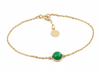 Lắc tay Vàng Đá quý thiên nhiên Cẩm Thạch Miến Điện | Burmese Jadeite Jade Bracelet in 14K Yellow Gold by AME Jewellery