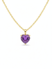 Mặt dây chuyền Vàng Đá quý tự nhiên Natural Heart-cut Amethyst Pendant 14K Yellow Gold by AME Jewellery