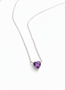 Dây chuyền Đá quý tự nhiên Heart-cut Amethyst Chain Necklace in Sterling Silver by AME Jewellery