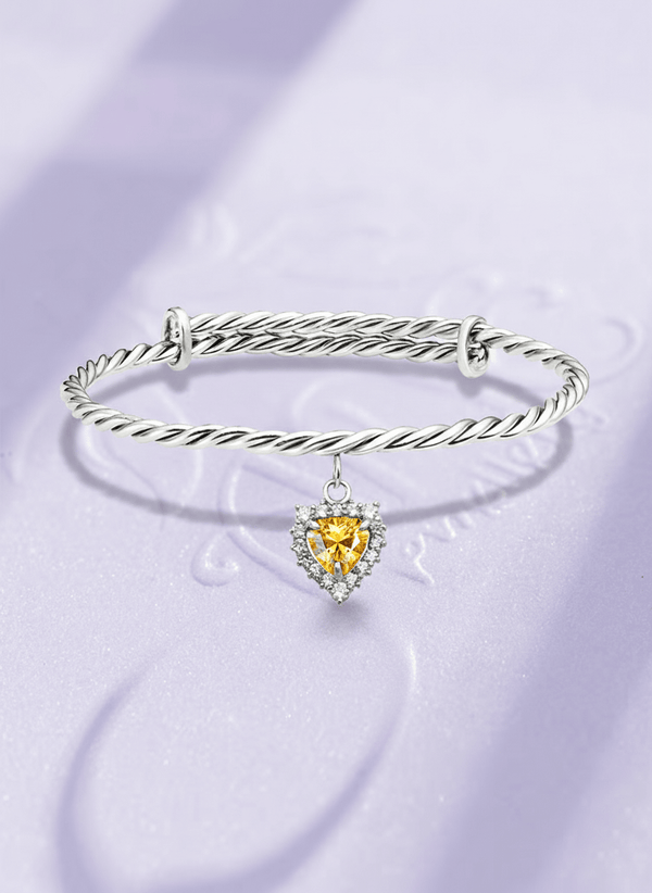 Vòng tay Đá quý thiên nhiên Citrine Cable Bangle | AME Jewellery